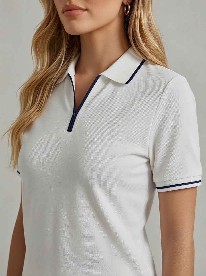 Ivy Polo Half Zipper TShirt